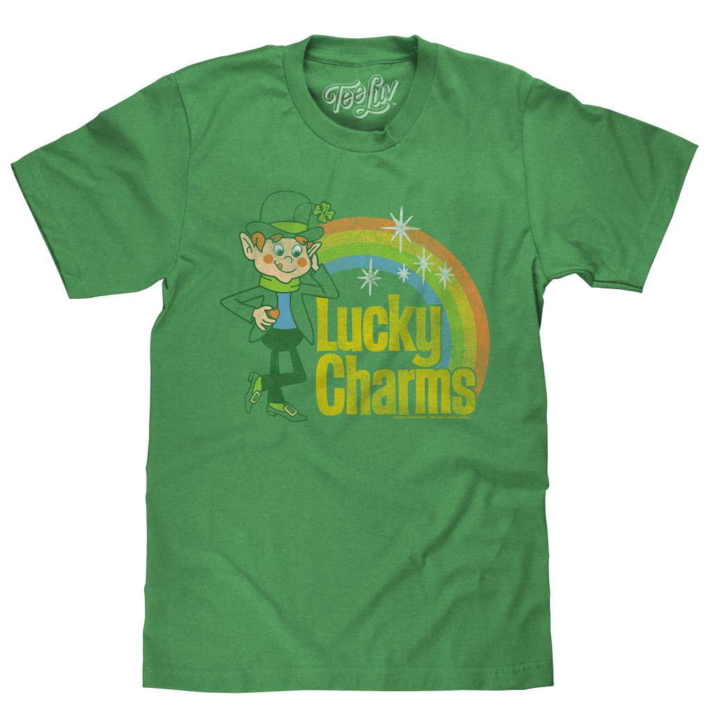 Lucky Charms Retro Rainbow T-Shirt - Green