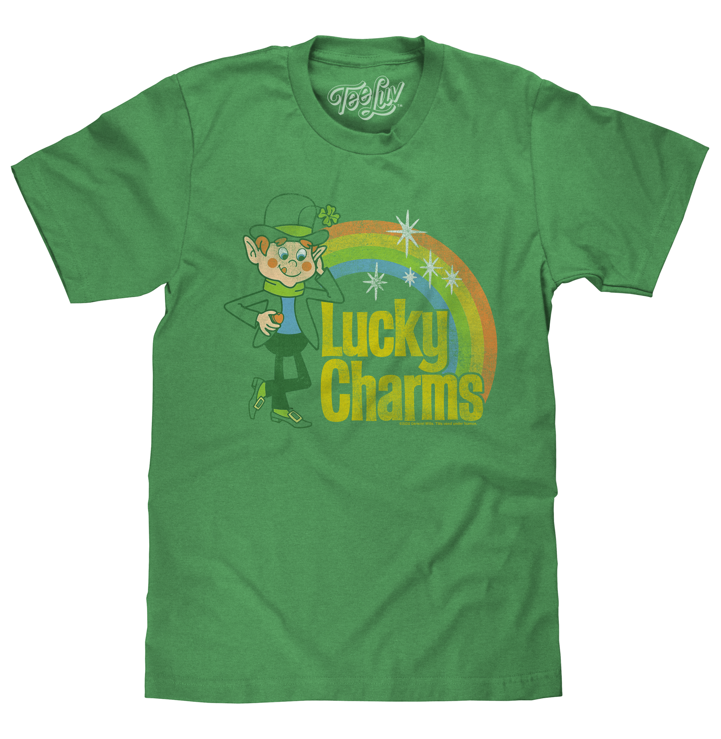 Lucky Charms Retro Rainbow T-Shirt - Green