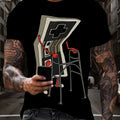 Game Controller Graphic T-Shirt for Men – Plus Size Streetwear Tee