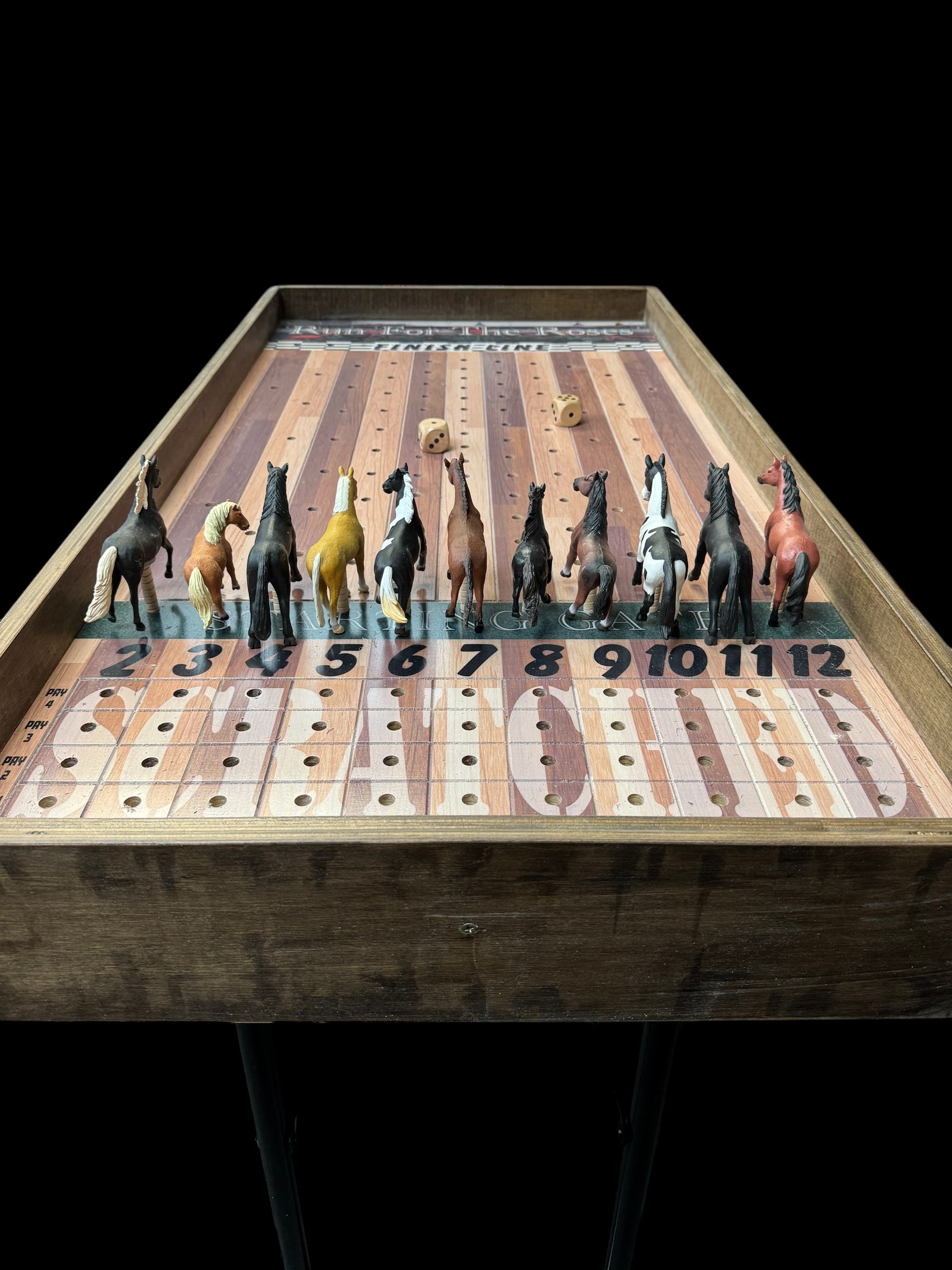 Jumbo Horse Game with Stained Rails