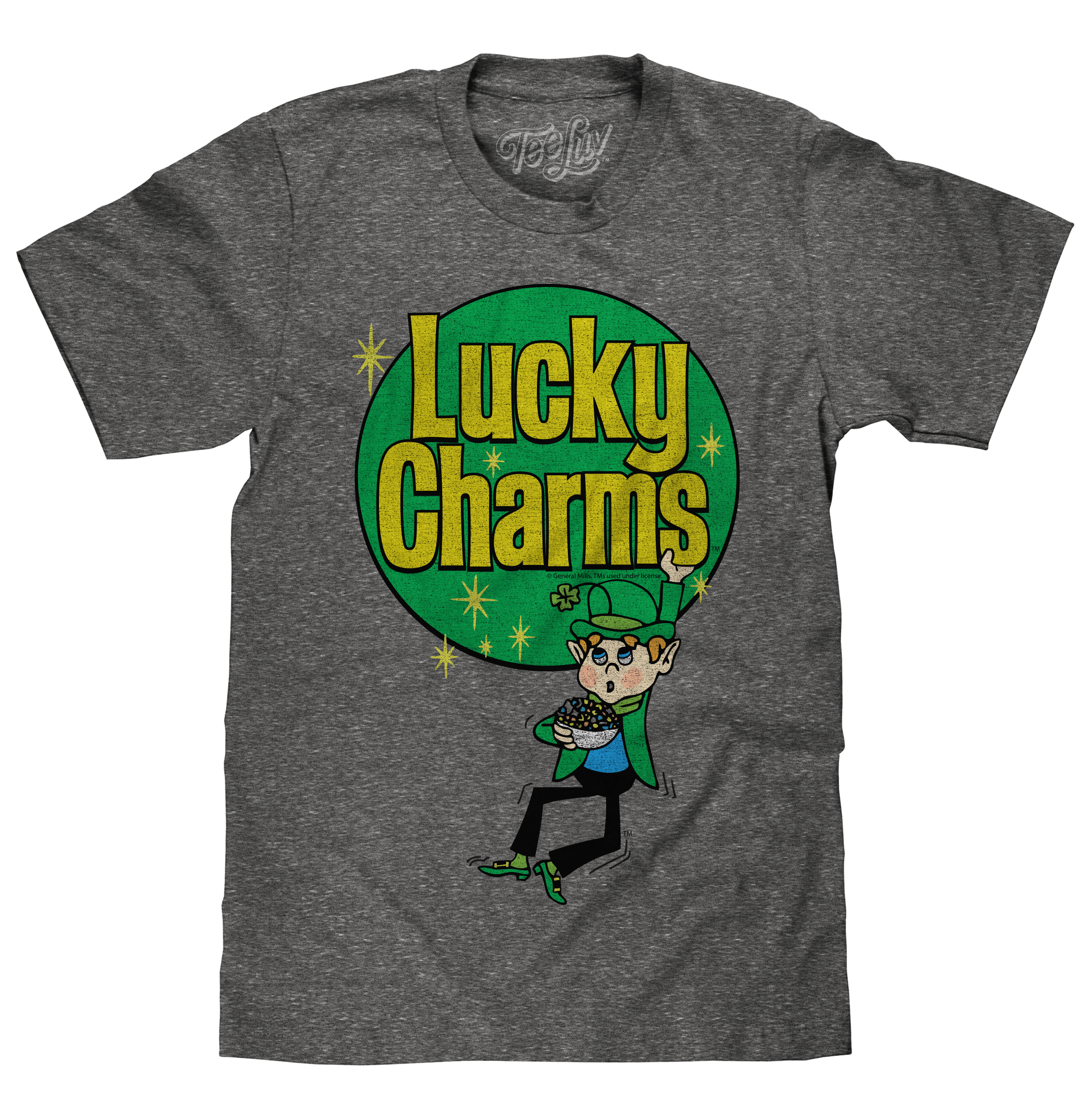 Lucky Charms Retro Logo T-Shirt - Gray