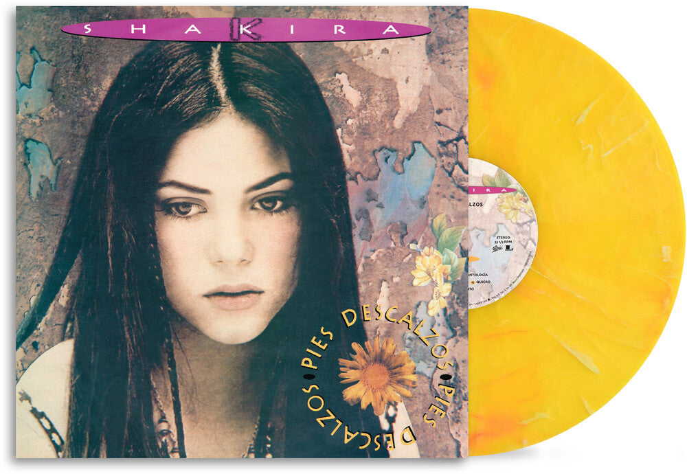 Shakira - Pies Descalzos (30th Anniversary) [Yellow with Red Swirl Marble Colored Vinyl] Vinyl Record