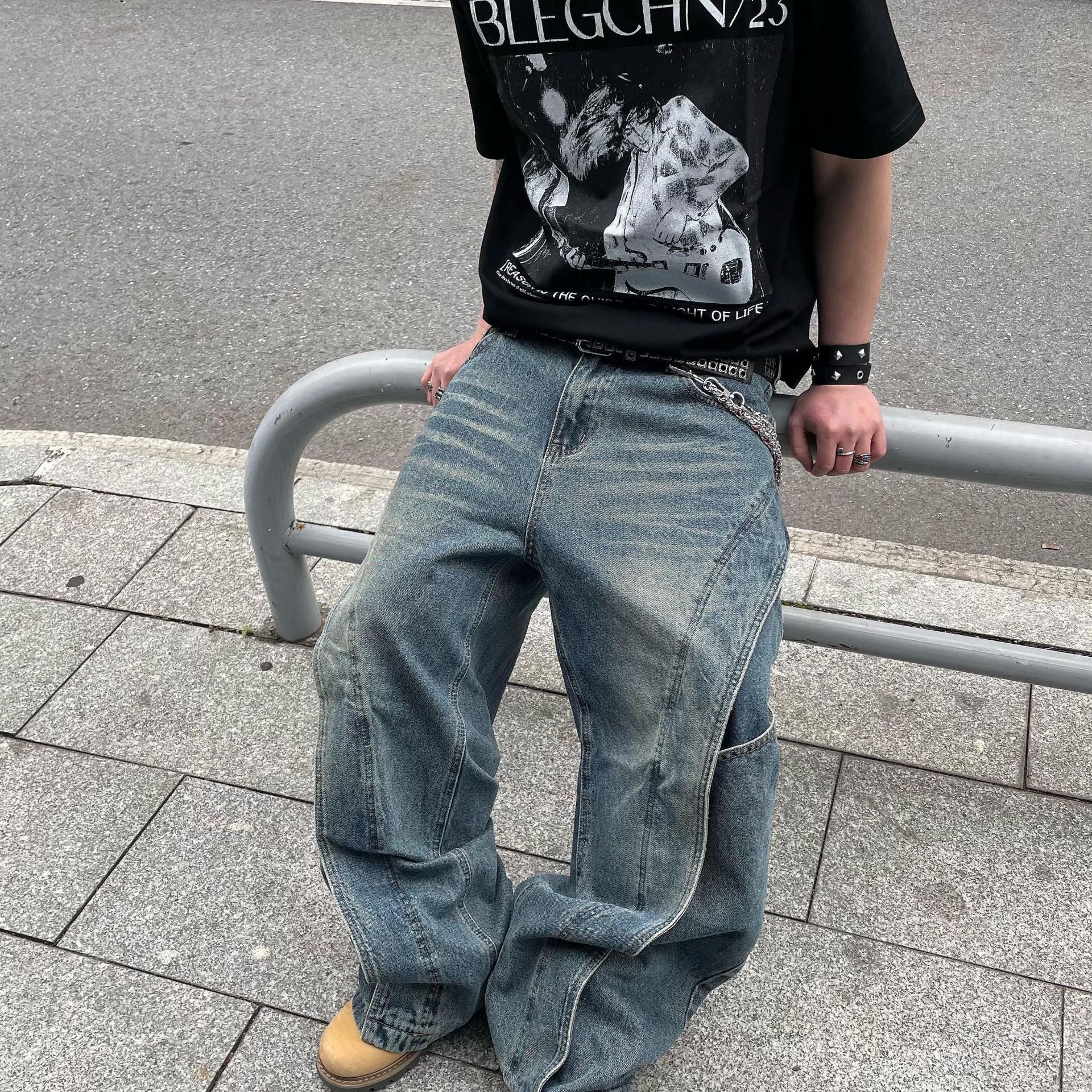 Transform Your Style with Loose Straight Leg Wide Leg Curved Knife Pants