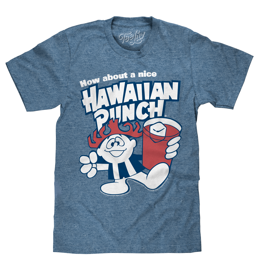 How About a Nice Hawaiian Punch Retro Punchy T-Shirt - Cabo Blue