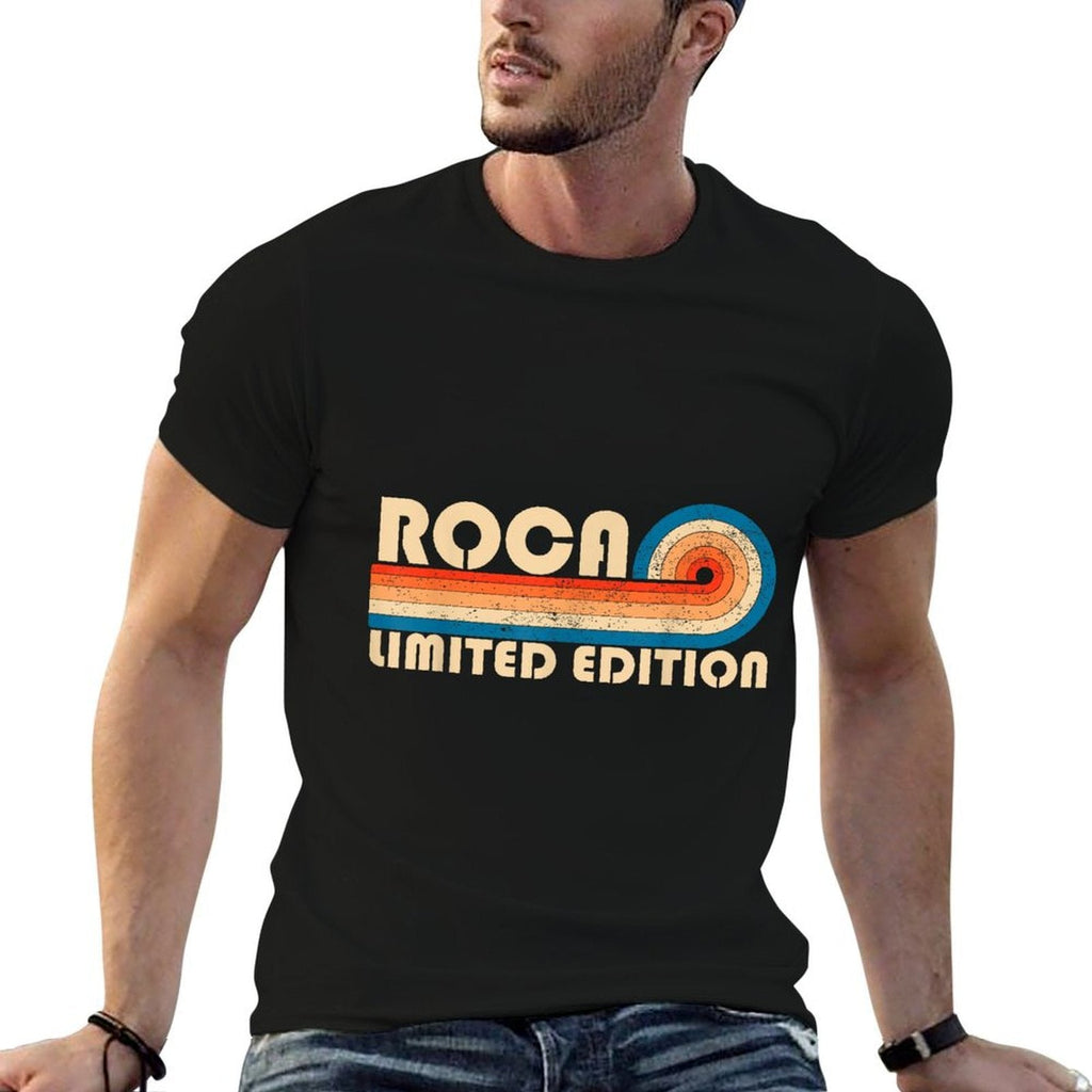 ROCA Surname Retro Vintage 80s 90s Birthday Reunion  Oversized Silhouette T-Shirt