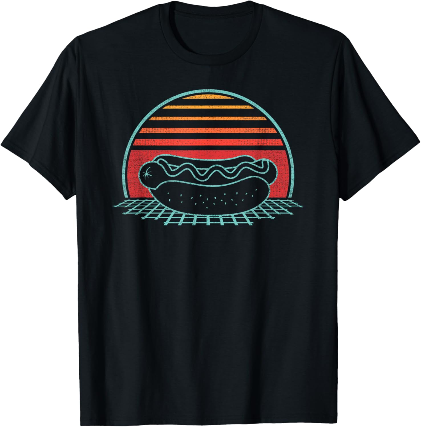 Hot Dog Retro Vintage 80s Style Gift T-Shirt