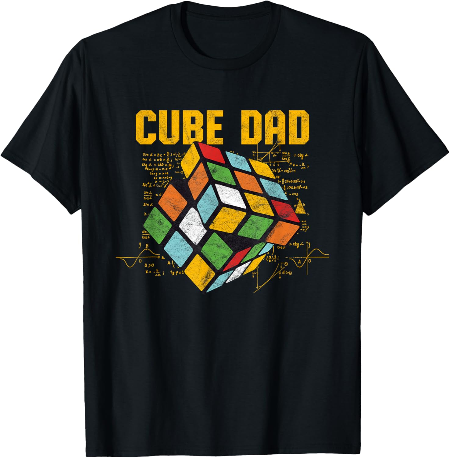 Puzzle Cube Dad Speed Cubing 80's Youth Vintage Math T-Shirt