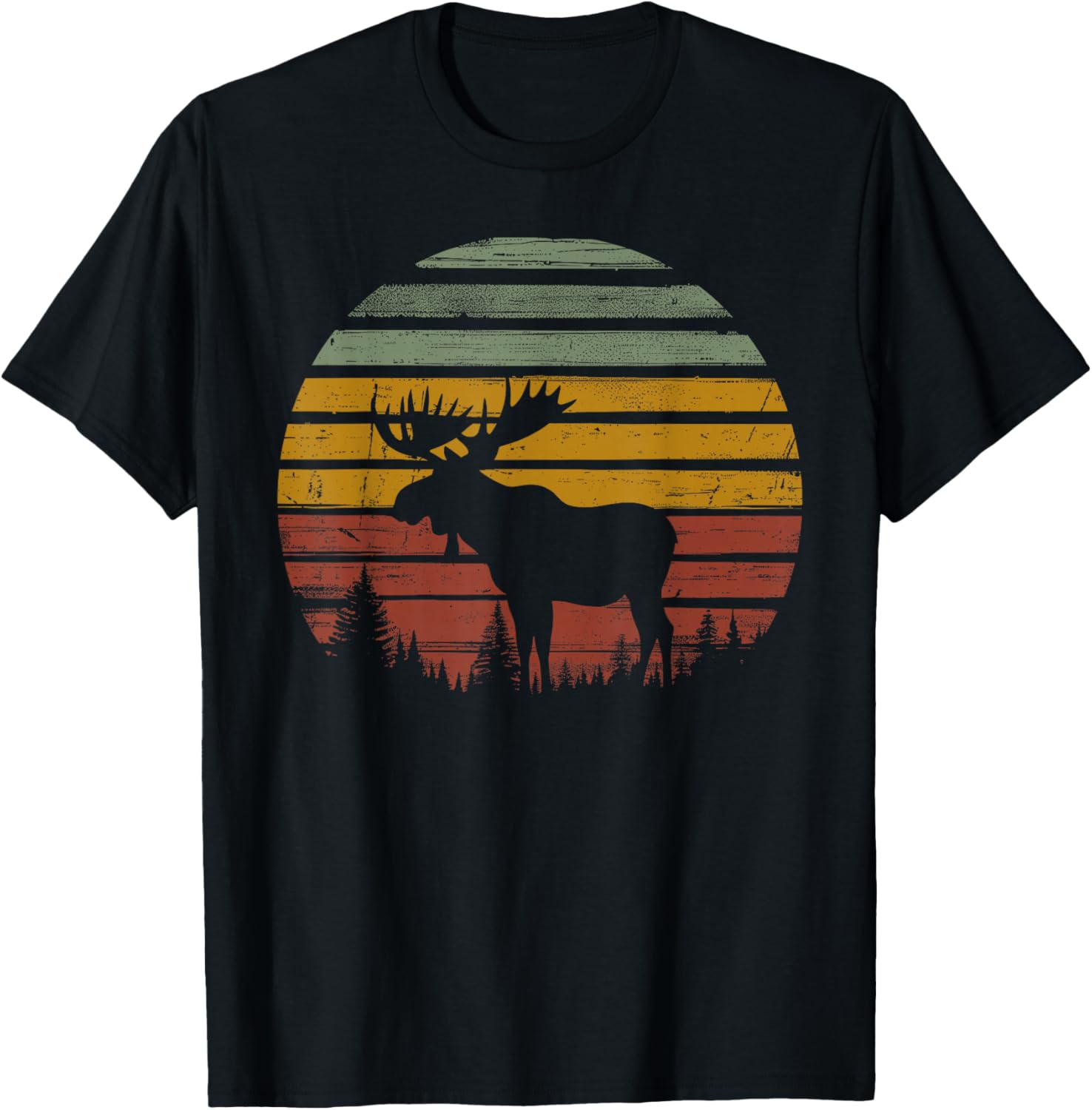 Moose Retro Vintage 80s Funny Moose Lover Gift Animals Lover T-Shirt