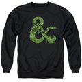 Dungeons And Dragons St. Patrick'S Day Shamrock Logo Mens Crewneck Sweatshirt Black