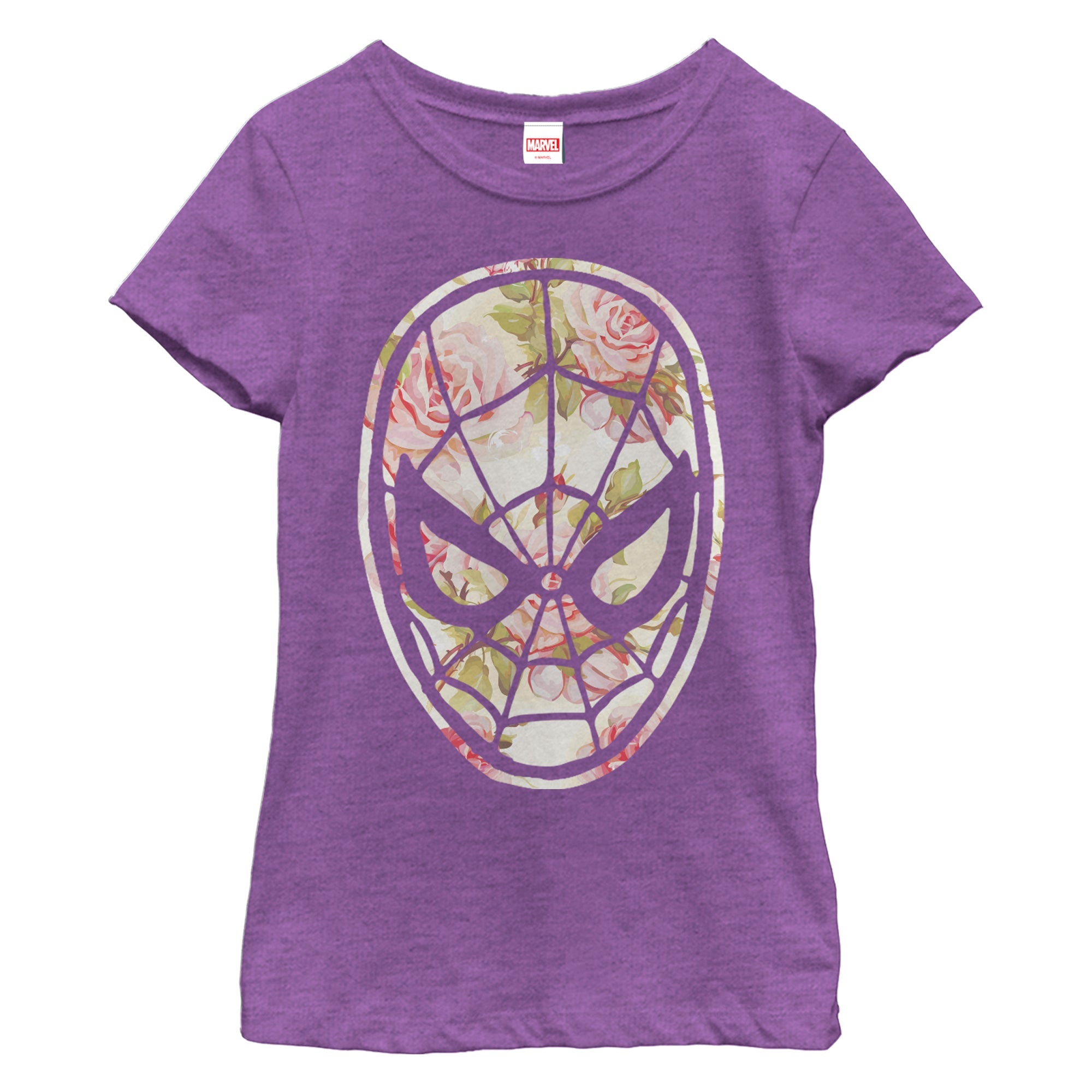 Marvel Light Floral Spidey Girls T Shirt