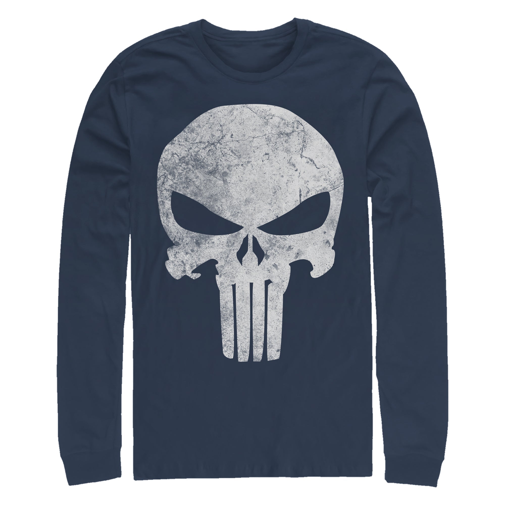Marvel Punisher Distresskull Long Sleeve Mens T Shirt
