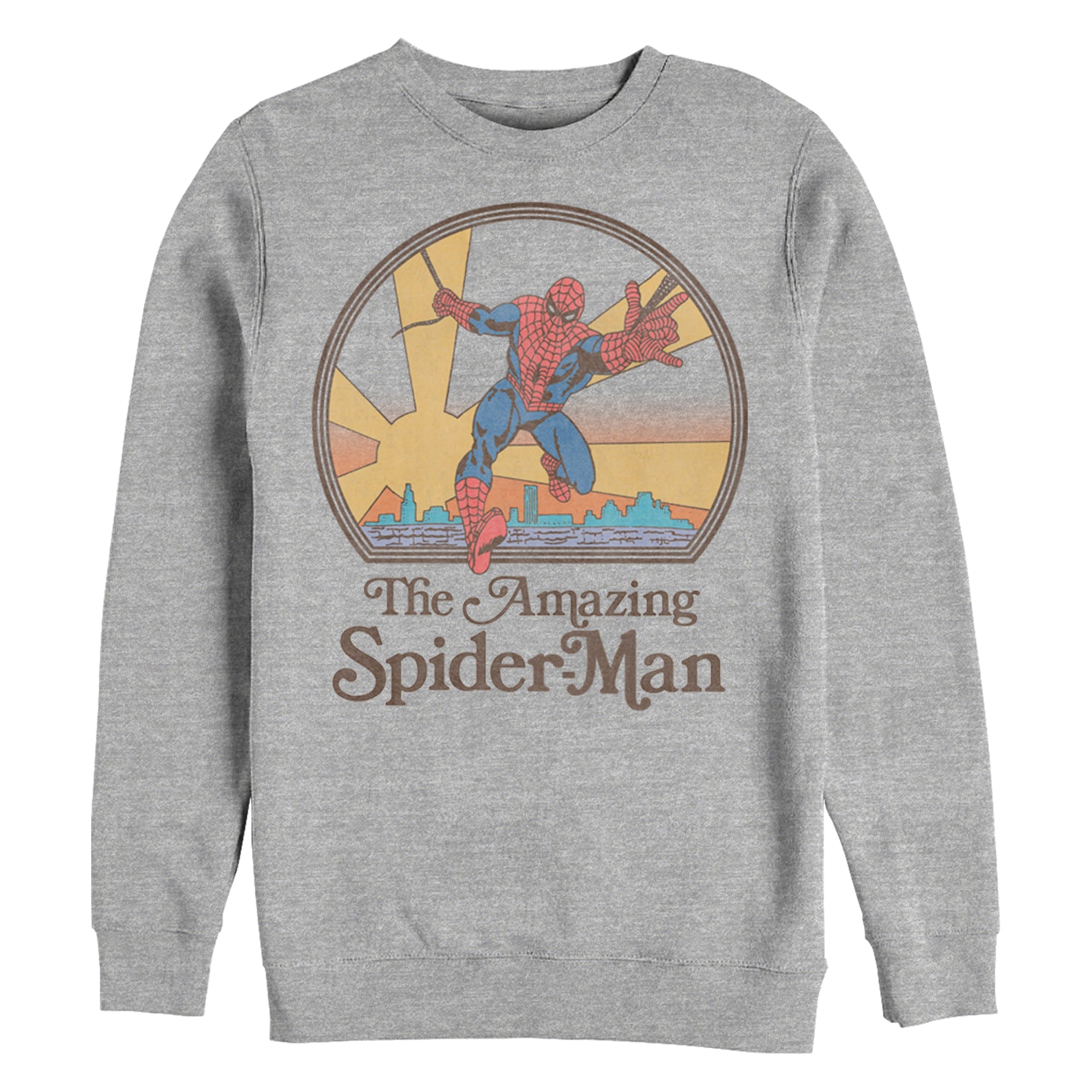 Marvel AMAZING SPIDERMAN 70'S Mens Sweatshirt
