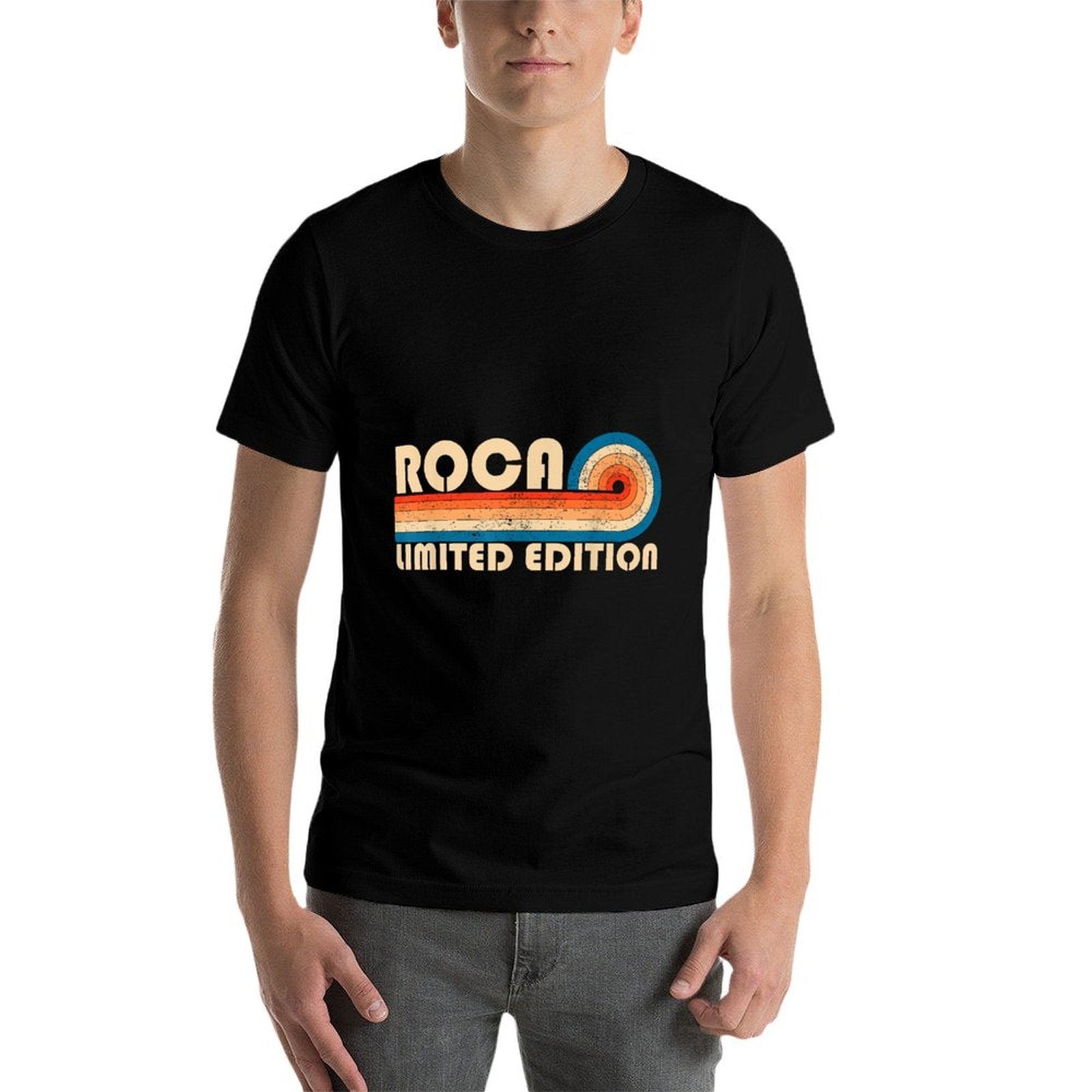 ROCA Surname Retro Vintage 80s 90s Birthday Reunion  Oversized Silhouette T-Shirt
