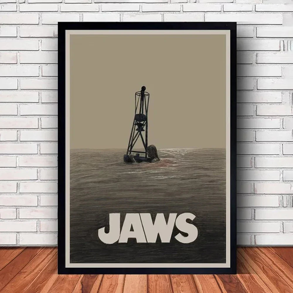 DecorBites™ Classic JAWS Movie Poster Canvas Wall Art