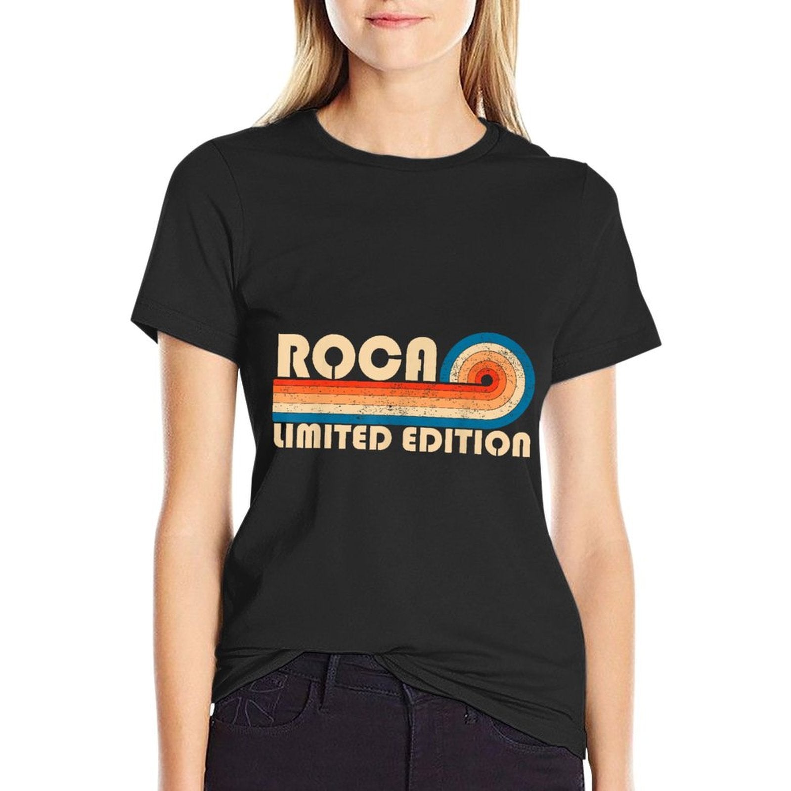 ROCA Surname Retro Vintage 80s 90s Birthday Reunion  Oversized Silhouette T-Shirt