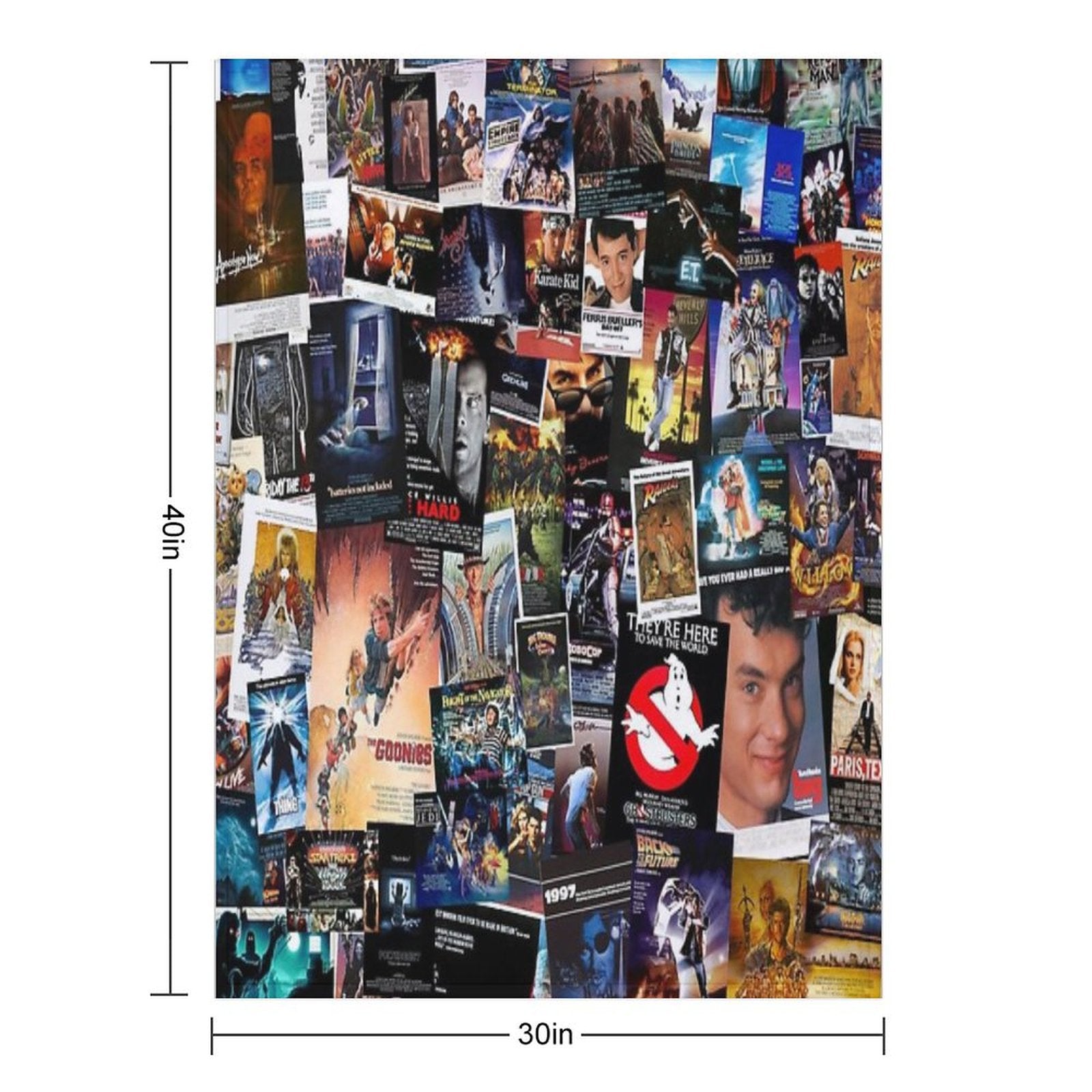 1980s Movie Posters Throw Blanket