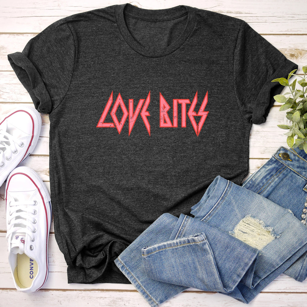 Love Bites, Def, Retro, 80s, Rock Music, Super Soft Tshirt, Valentine's Day