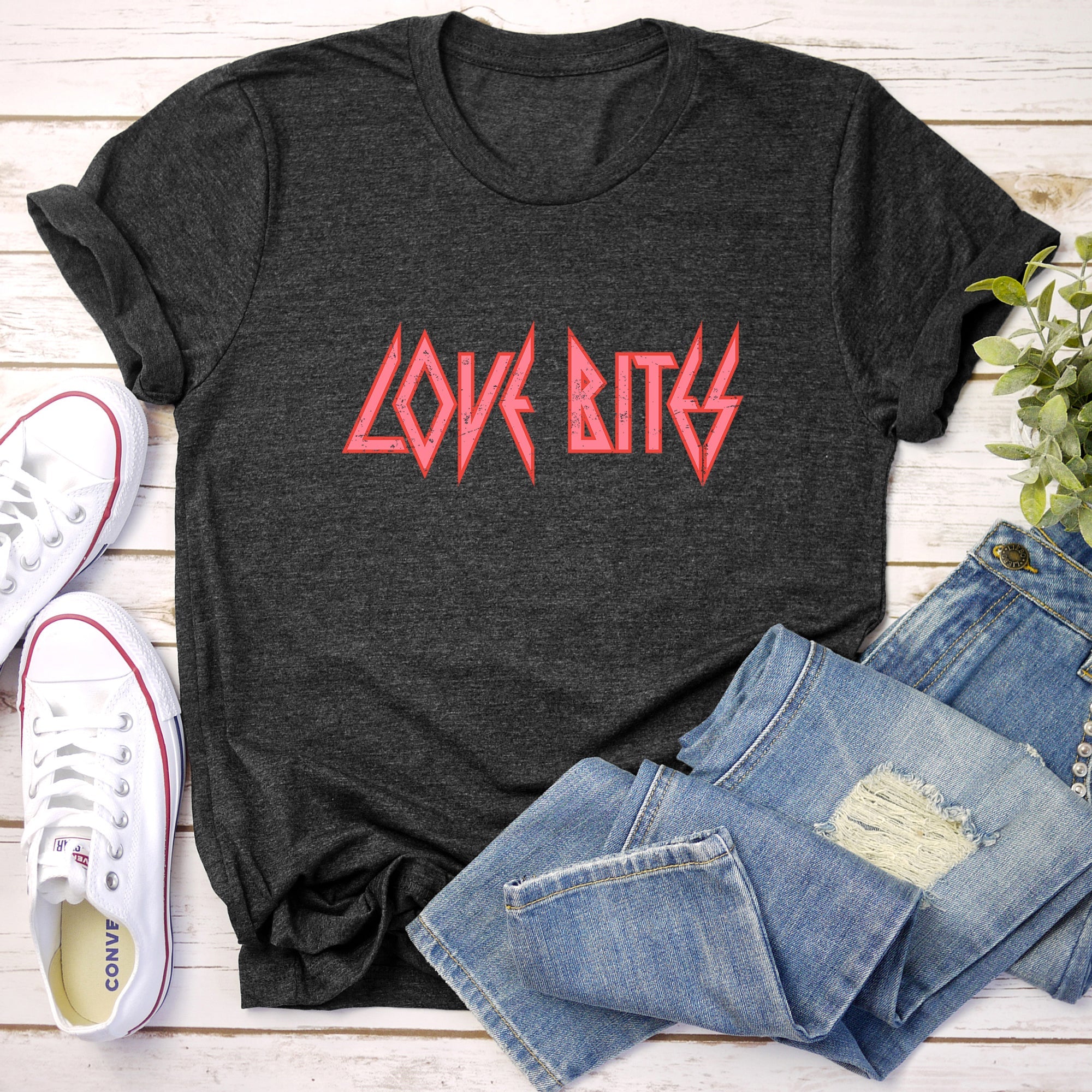 Love Bites, Def, Retro, 80s, Rock Music, Super Soft Tshirt, Valentine's Day