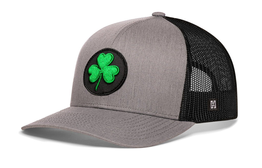 Shamrock Trucker Hat  |  Black St Patrick's Day Snapback